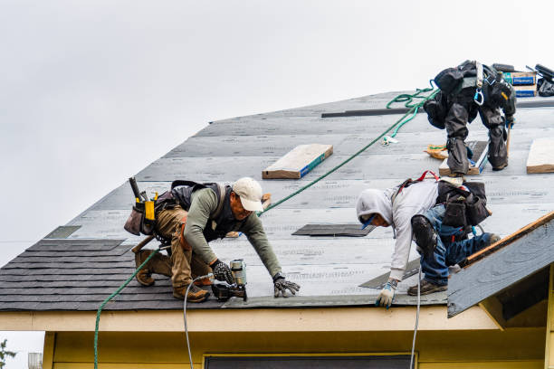Professional Gutter Installation technician working in Canton, MO